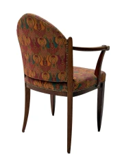 Art Deco Armchair by Paul Bromberg, Solid Oak, Re-Upholstered, 1920s